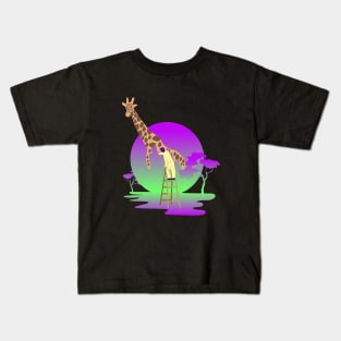 Colouring Giraffe T-shirt Design Kids T-Shirt